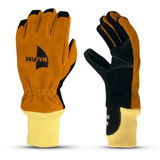Pair of tan and black MFA83 Structural Gloves Wristlet for durable work protection