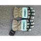 Tan and green leather - structural glow dark firefighting gloves with navy reinforced fingers