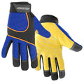 Pair of Touchscreen Safety Work Gloves with Leather Palms for enhanced grip and protection