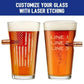 Patriotic Pint Glass - 16oz - Chief Miller Apparel