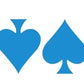 Repeating blue spade and heart symbols for Blue Reflective Ace of Spade Helmet Decal