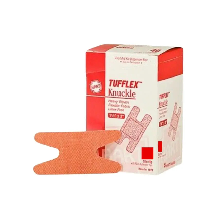 Peach-colored knuckle bandage and red-white box in Waterproof 6000 Series First Aid Kit