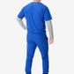 Person in bright blue Nike athletic outfit showcasing men’s long-sleeve underscrub