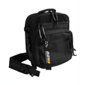 Black Shoulder Bag with Zippered Compartments and Adjustable Strap - PF-1 Armored Fast Access EDC CCW Bag