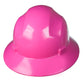 Pink Full Brim Safety Hard Hat with 4 Point Suspension meeting ANSI Z89 standards