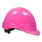 Pink Cap Style Safety Hard Hat with 4 Point Suspension and brow liner for comfort