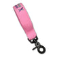 Pink fabric keychain with black metal clip for Firefighter Glove Strap