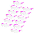 Pink-framed safety glasses for comfortable protection and high impact protection
