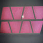 Pink geometric panels in lighting fixture for BLACKED OUT PINK REFLECTIVE HELMET