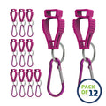 Pink Glove Clip Safety Holder with Carabiner for secure glove attachment
