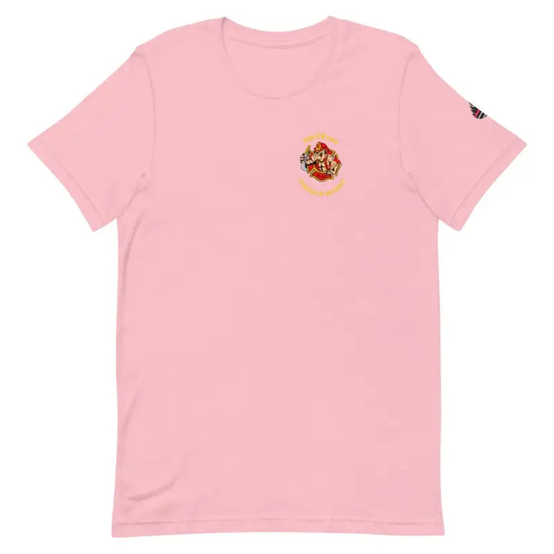 Pink Engine 19 Front and Back logo Short-Sleeve Unisex T-Shirt with embroidered patch