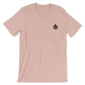 Pink Signature Logo Small T-shirt with flame logo, available in Heather Prism Peach