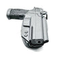 Sig Sauer P365-FUSE Duty Holster with gray holster holding a pistol for p365-xmacro comp