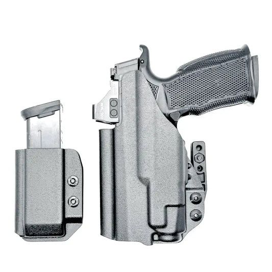 Sig P365-XMACRO pistol in Four Brothers Holsters IWB holster with magazine carrier