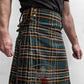 Utility Kilt GlenLoch with plaid and leather straps ideal for first responders and firefighters