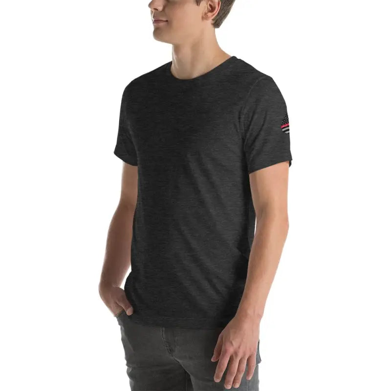 Plain black crew neck short-sleeve unisex t-shirt from Engine 19, ideal for layering