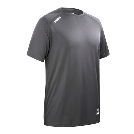 Plain gray loose fit performance shirt for men, ideal for athletic activities