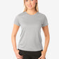 Plain light gray crew neck t-shirt for women’s short-sleeve underscrub collection