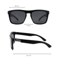 Black square-framed sunglasses with dark lenses from Pomona for first responders and firefighters