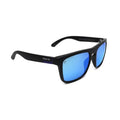 Black-framed sunglasses with blue mirrored lenses from Pomona Guardian for first responders