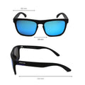 Black-framed sunglasses with blue mirrored lenses from Pomona Guardian for first responders