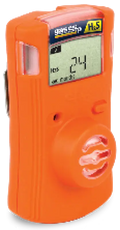 Portable orange hydrogen sulfide gas detector for single gas clip safety monitoring