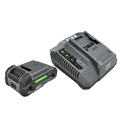 FLEX FX0411-1A 2.5Ah Lithium Starter Kit battery and charger set with gray and green accents