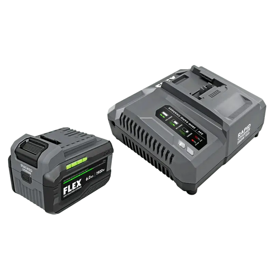 Power tool battery pack and charging station from FLEX FX0421-1H Stacked Starter Kit