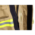Firefighter turnout coat with reflective yellow stripes from Prime Fire Gear Jacket