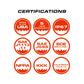 Product certifications for Feniex Q Series 1X Dash Light with serial technology and light heads