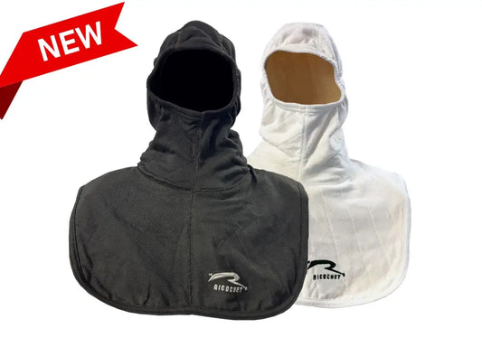 Protective black and white Ricochet Reflex 3A Particulate Barrier Hood with DuPont™ Nomex® Nano