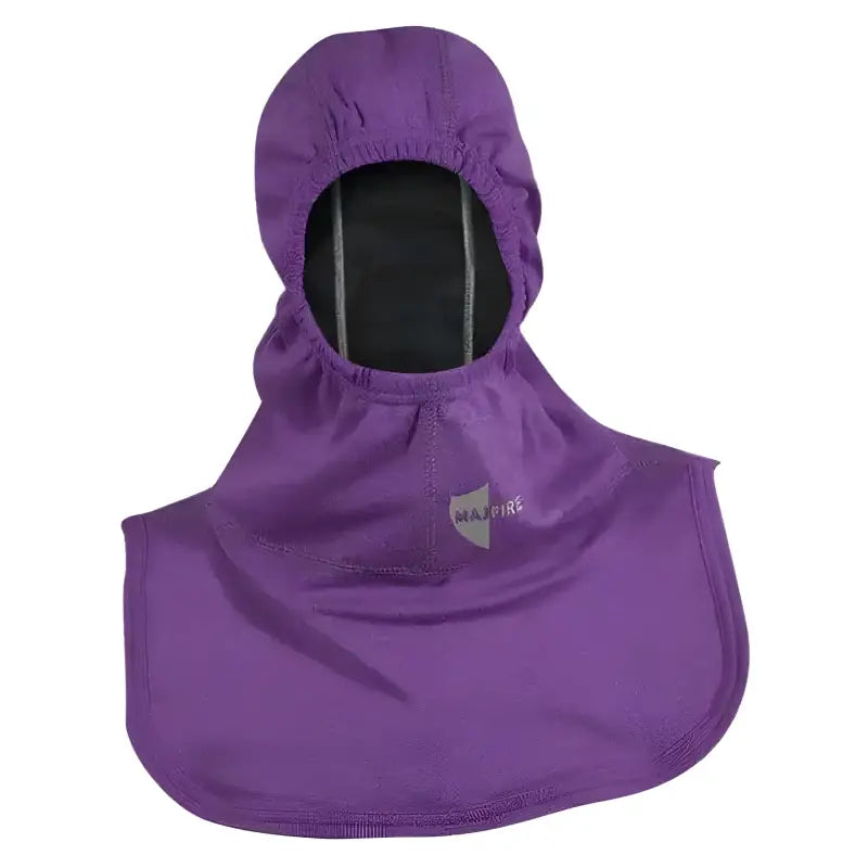 Purple Majestic HALO 360 Hood with extended neck and reflective logo in Nomex Blend