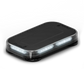Rectangular black and clear emergency light bar for first responders, firefighters, and police