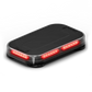 Rectangular black emergency light with red LEDs for first responders and police vehicles
