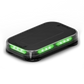Rectangular black light bar with green LEDs for first responders, firefighter, police safety