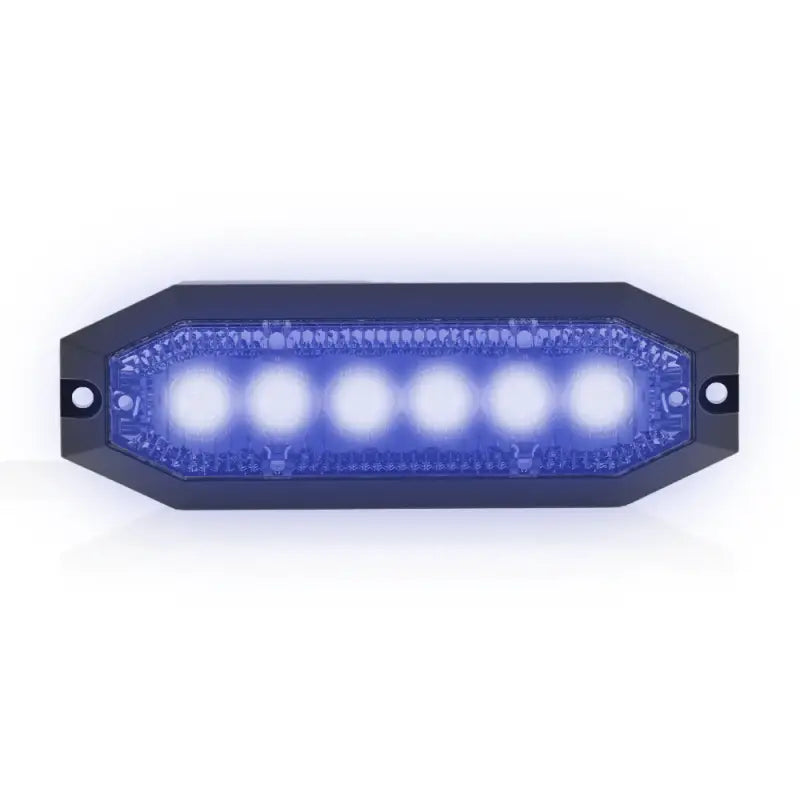 Rectangular blue LED light bar on UBL U-Lite Surface Mount for efficient, sleek lighting