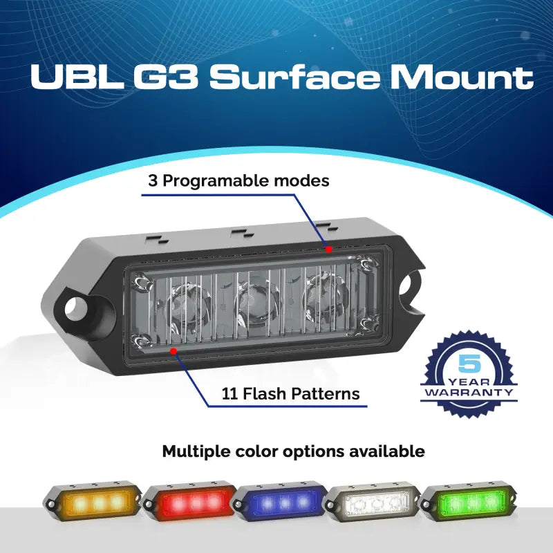 UBL G3 Surface Mount Rectangular LED Emergency Light for LED Surface Mount Applications