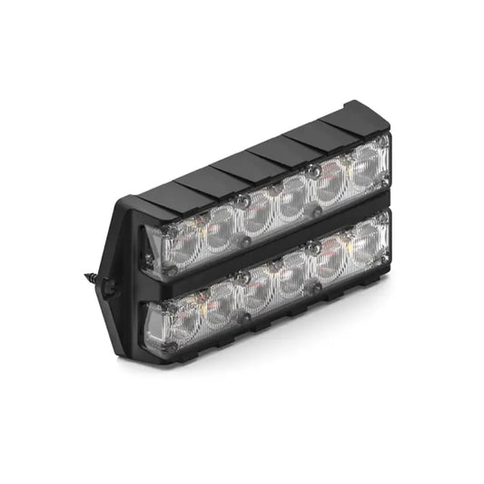 Rectangular LED light bar on Feniex Fusion-S Dual Stack for first responders