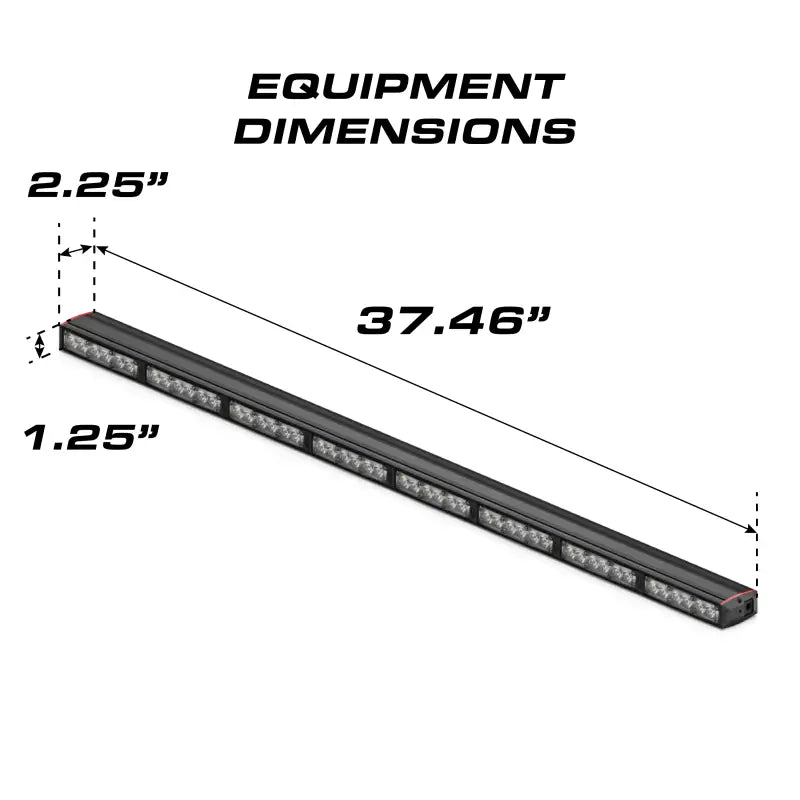 Rectangular Feniex Fusion Work Light Bar with Dimensions for Download Feniex Fusion