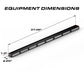 Rectangular LED light bar with dimensions for Feniex Quantum 2.0 800 Light Stick, ideal for first responders
