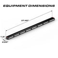 Rectangular LED light bar with dimensions for Feniex Quantum 2.0 800 Light Stick, ideal for first responders