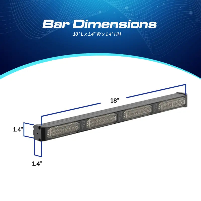 Rectangular UBL U-Lite 400 Stick Light LED light bar for first responders and firefighters