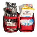 Red Scherber Public Access Bleeding Control Kit with essential medical supplies and dressings