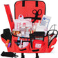 Red First Aid Kit with Medical Supplies for First Responders Firefighter Police EMT Trauma Kit