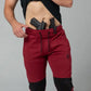 Red athletic pants with concealed carry holster and patented carrier retention waistband