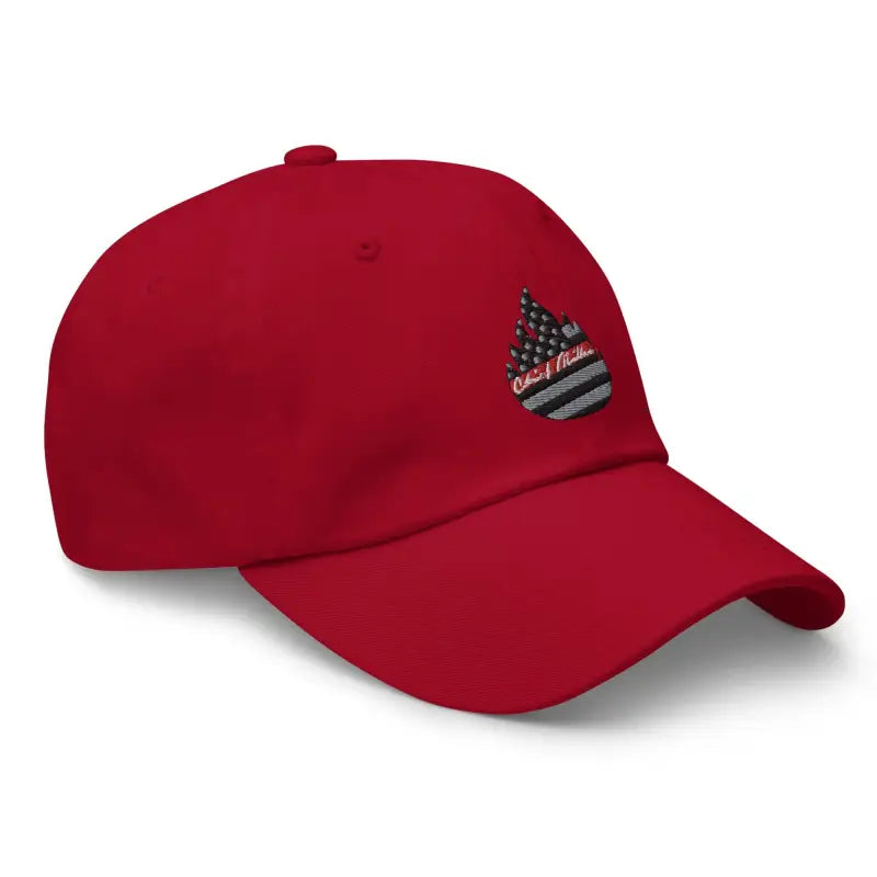 Red Chief Miller Dad hat in chino cotton twill with American flag emblem