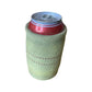 Red beverage can in mint green koozie, perfect firefighter or groomsman gift