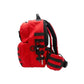 Red and black backpack with side compartments for the Field Medic Kit