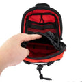 Red and black MOLLE Pouch, Emergency Medical Bag for Gunshot Trauma, includes USA Patch