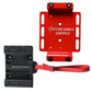 Red and black Outer Limit Supply mounting brackets with nylon strap for aluminum quick release